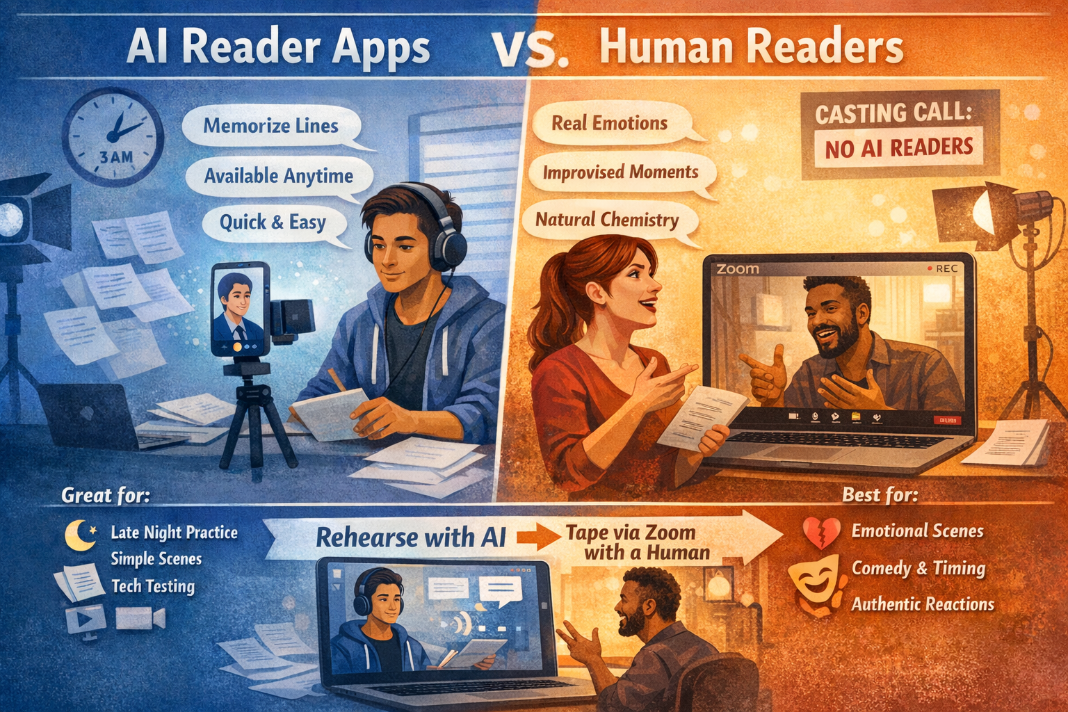 Self Tape Reader vs AI: Which Should You Use?