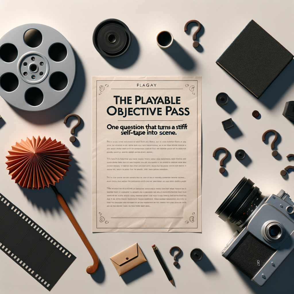 The “Playable Objective” Pass: One Question That Turns a Stiff Self-Tape Into a Scene